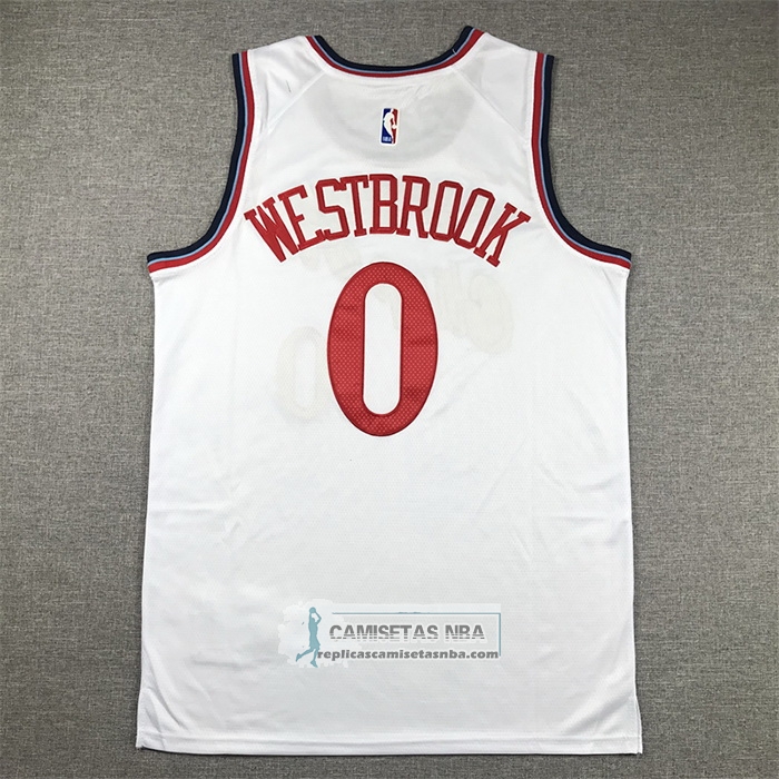 Camiseta Los Angeles Clippers Russell Westbrook NO 0 Association 2024-25 Blanco